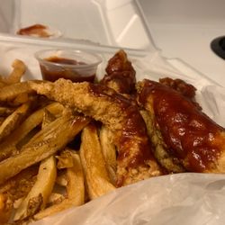 Blaney's Backyard Grille - Tender meal Tossed in BBQ sauce.
