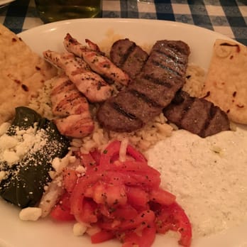 Olives Greek Taverna - Gyro Plate! Tasty! Also included a side salad. Excellent sauce! - Greek Near Me - Pittsford, New York Olives Greek Taverna - Gyro Plate! Tasty! Also included a side salad. Excellent sauce! - Greek Near Me - Pittsford, New York
