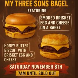 My Three Sons Bagel Cafe - Pop Up with Smoked Spice BBQ