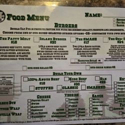 Double Tap Pub - How can you resist a menu that you can fill in yourself?