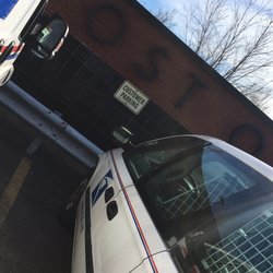 USPS - The customer parking area. Thank you post office workers for taking all of the spots.