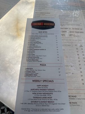 Menu photo 2 Cucina Moderna Fort Lauderdale, FL Menu photo 2 Cucina Moderna Fort Lauderdale, FL