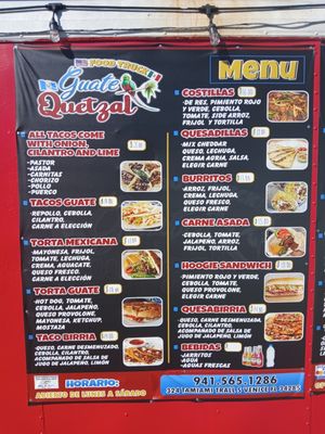 Menu photo 2 Guate Quetzal Venice, FL