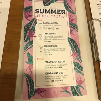 Craft & Common - Summer Menu - Coffee & Tea Near Me - Orlando, Florida Craft & Common - Summer Menu - Coffee & Tea Near Me - Orlando, Florida