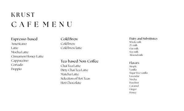 Menu photo 8 Krust Bakery &Cafe Redondo Beach, CA Menu photo 8 Krust Bakery &Cafe Redondo Beach, CA