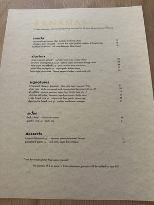 Menu photo 6 Bananas New York, NY Menu photo 6 Bananas New York, NY