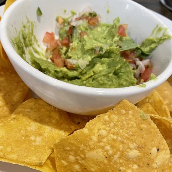 Aleli Mexican Restaurant - Traditional Guacamole and spicy sauce on the side. It was very spicy! - New Mexican Cuisine Near Me - Brooklyn, New York