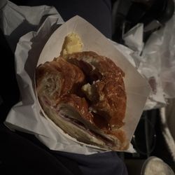 Yummy 3 Donuts & Sub - Bacon, egg ham cheese, croissant number nine best breakfast sandwich I've ever had in my life 10 out of 10 go here