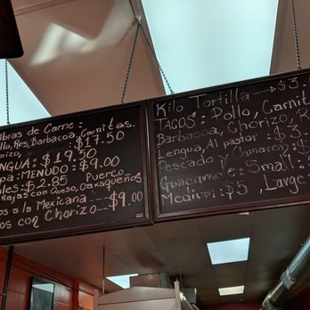 Tortilleria Sinaloa - Menu (Feb 2019) - Mexican Near Me - Baltimore, Maryland