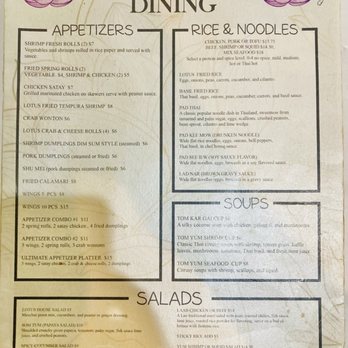 Lotus Thai Dining - Lotus Thai Dining's Menu - Thai Near Me - Columbia, South Carolina