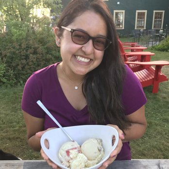 Holman's Ice Cream Parlour - Me overjoyed with my dish of strawberry rhubarb and brown sugar pecan brittle. Every flavor sampled was exquisite. - Desserts Near Me - Summerside, Prince Edward Island Holman's Ice Cream Parlour - Me overjoyed with my dish of strawberry rhubarb and brown sugar pecan brittle. Every flavor sampled was exquisite. - Desserts Near Me - Summerside, Prince Edward Island