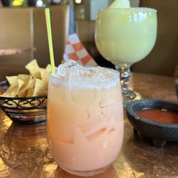 Cinco de Mayo cocktail special (Aperol and coconut something...), and Margarita.