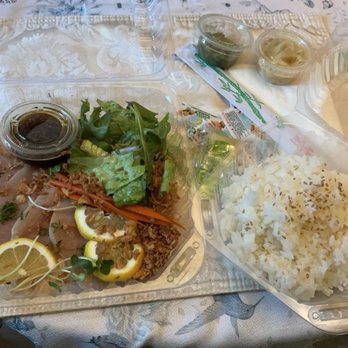 Kin Sushi House - Seared albacore sashimi, sticky rice, ginger and wasabi - Sushi Bars Near Me - Torrance, California Kin Sushi House - Seared albacore sashimi, sticky rice, ginger and wasabi - Sushi Bars Near Me - Torrance, California