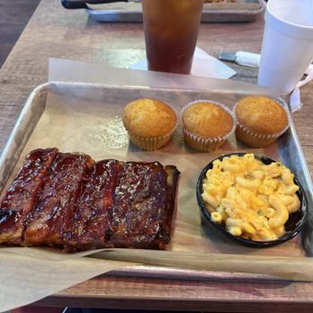 Famous Dave's Bar-B-Que - Four bone ribs with Mac and cheese - Barbeque Near Me - Yuma, Arizona Famous Dave's Bar-B-Que - Four bone ribs with Mac and cheese - Barbeque Near Me - Yuma, Arizona