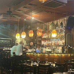 The bar area