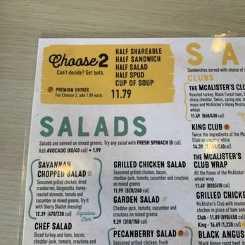 McAlister's Deli - I like the choose 2! - Salad Near Me - Big Spring, Texas McAlister's Deli - I like the choose 2! - Salad Near Me - Big Spring, Texas