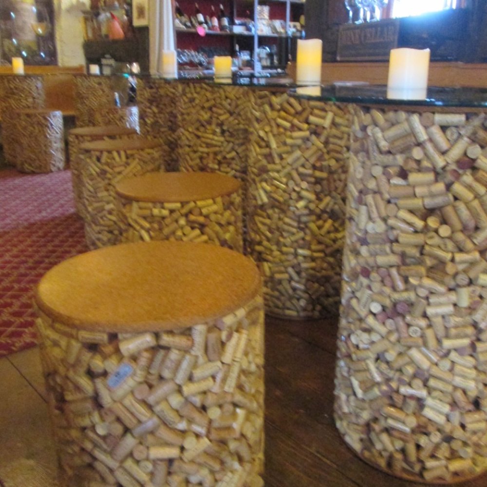 Von Stiehl - The famous cork tables. - Wineries Near Me - Algoma, Wisconsin