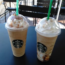 The new Caramel Waffle Cone frappucino (left) and S'mores (right). The new Caramel Waffle Cone frappucino (left) and S'mores (right).