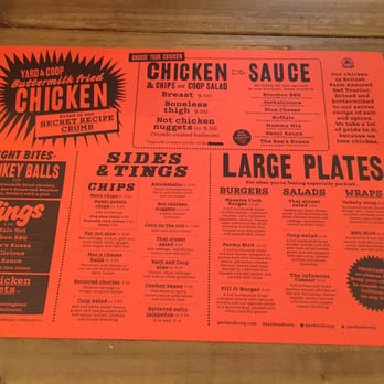 Yard & Coop - Menu - Bars Near Me - Manchester, XGM