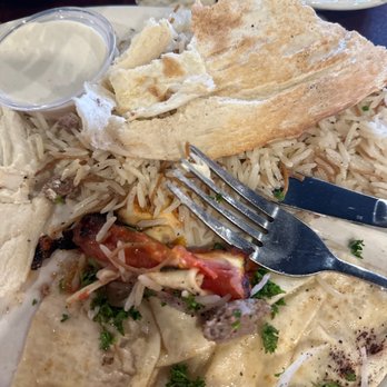 Fattoush Mediterranean Kitchen - Forgot to take a before pic. After lamb kabobs. So good!! - Mediterranean Near Me - Pantego, Texas