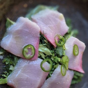 Ukiah - Sliced Hamachi - Asian Fusion Near Me - Fort Lauderdale, Florida Ukiah - Sliced Hamachi - Asian Fusion Near Me - Fort Lauderdale, Florida