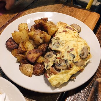 Cafe Raymond - Omelette with Bacon, Mushroom, and Swiss Cheese. Very thick and soft. Nice savory dish. You can pick 3 ingredients from their menu. - Breakfast & Brunch Near Me - Pittsburgh, Pennsylvania Cafe Raymond - Omelette with Bacon, Mushroom, and Swiss Cheese. Very thick and soft. Nice savory dish. You can pick 3 ingredients from their menu. - Breakfast & Brunch Near Me - Pittsburgh, Pennsylvania