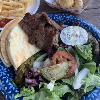Santorini Cafe - Lamb plate - Greek Near Me - Austin, Texas Santorini Cafe - Lamb plate - Greek Near Me - Austin, Texas