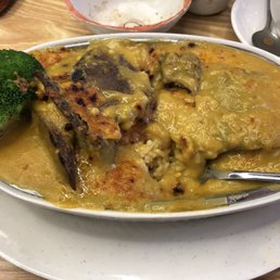 Curry sauce beef tongue baked fried rice