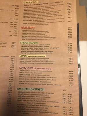 Menu photo 1 Caffé del Arte Madrid, M Menu photo 1 Caffé del Arte Madrid, M