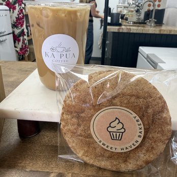 Sweet Haven Bakery - Island Latte (iced), snickerdoodle cookies - Desserts Near Me - Fair Oaks, California Sweet Haven Bakery - Island Latte (iced), snickerdoodle cookies - Desserts Near Me - Fair Oaks, California