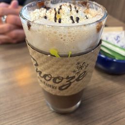 Hot chocolate. $1 extra for a plant based milk, and also they put cinnamon on it which was not mentioned in the description. Hot chocolate. $1 extra for a plant based milk, and also they put cinnamon on it which was not mentioned in the description.