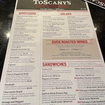 ToScany's Coal Oven Pizza - Menu side1 - Pizza Near Me - Chandler, Arizona ToScany's Coal Oven Pizza - Menu side1 - Pizza Near Me - Chandler, Arizona