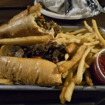 Hangar 24 Craft Brewing - Philly Cheesesteak. (My hubby took a bite ) - Venues & Event Spaces Near Me - Irvine, California Hangar 24 Craft Brewing - Philly Cheesesteak. (My hubby took a bite ) - Venues & Event Spaces Near Me - Irvine, California