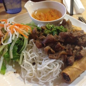 Saigon Star - #38 Bún cha giò thit nuong (rice vermicelli with egg rolls and BBQ pork) - Vietnamese Near Me - San Diego, California Saigon Star - #38 Bún cha giò thit nuong (rice vermicelli with egg rolls and BBQ pork) - Vietnamese Near Me - San Diego, California