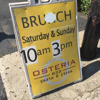 Osteria 832 - Brunch times sandwich board - Pizza Near Me - Atlanta, Georgia Osteria 832 - Brunch times sandwich board - Pizza Near Me - Atlanta, Georgia