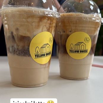 Yellow House Cafe  - injeolmi latte (w/almond milk) - Cafes Near Me - Northridge, California