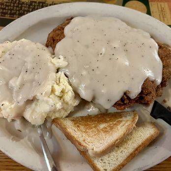 Stables Cafe - Chicken Fried Steak with Mashed Potatoes, Gravy and Texas Toast - Cafes Near Me - Guthrie, Oklahoma Stables Cafe - Chicken Fried Steak with Mashed Potatoes, Gravy and Texas Toast - Cafes Near Me - Guthrie, Oklahoma