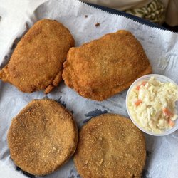 Under the Pier - Fried Stuffed Flounder / Eggplant