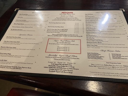 Menu photo 2 Mesquite Chop House Southaven, MS Menu photo 2 Mesquite Chop House Southaven, MS