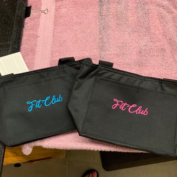 OC Embroidery - Lunch totes with fit club embroidery. - Customized Merchandise Near Me - Brea, California