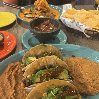 Fat Rosie's - Black bean hash tacos, habanero salsa, chipotle chicken. - Mexican Near Me - Oak Brook, Illinois Fat Rosie's - Black bean hash tacos, habanero salsa, chipotle chicken. - Mexican Near Me - Oak Brook, Illinois
