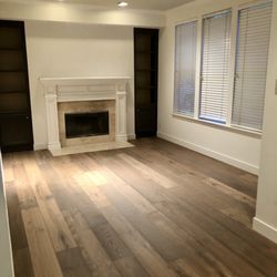 Carpetworks - New wood floor in living room, installed by Carpetworks