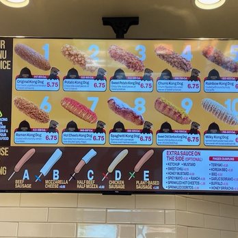 Kong Dog - Easy to read Menu - Fast Food Near Me - Community, Virginia
