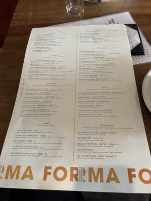 Menu photo 6 Forma Santa Monica Santa Monica, CA