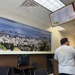 Some of the menu and photo on the wall.