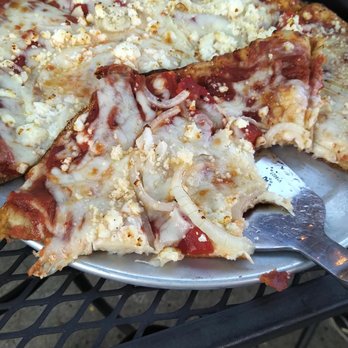 Mellow Mushroom Augusta - Build your own pizza - thin crust with feta, onions, red pepper - Pizza Near Me - Augusta, Georgia