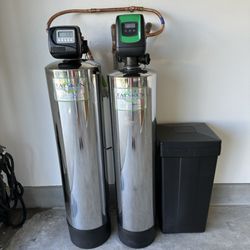 Owen Plumbing - Water softener and brine tank added to mu filtration system