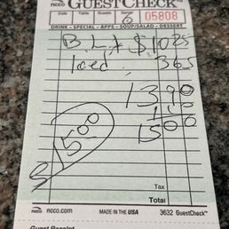 This was the bill I received for a BLT and ice coffee. I left a. $5.00 tip . This was the bill I received for a BLT and ice coffee. I left a. $5.00 tip .