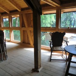 Wassermühle Karoxbostel - Die Panorama-Fenster mit Blick aufs Gelände.