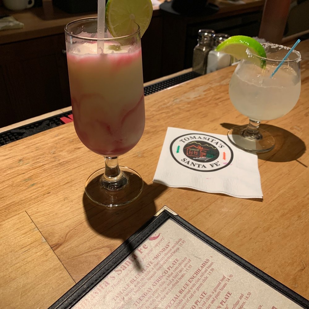 Tomasita's - Sangria swirl marg and house marg - New Mexican Cuisine Near Me - Santa Fe, New Mexico Tomasita's - Sangria swirl marg and house marg - New Mexican Cuisine Near Me - Santa Fe, New Mexico